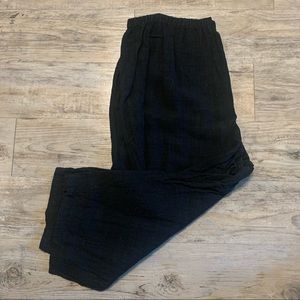 Eileen Fisher Black Linen Pant